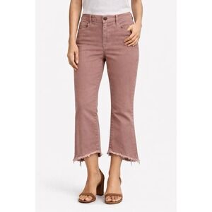 FRAME Le Crop Mini Boot Jeans Mauve Raw Hem Cropped Bootcut Women Size 26